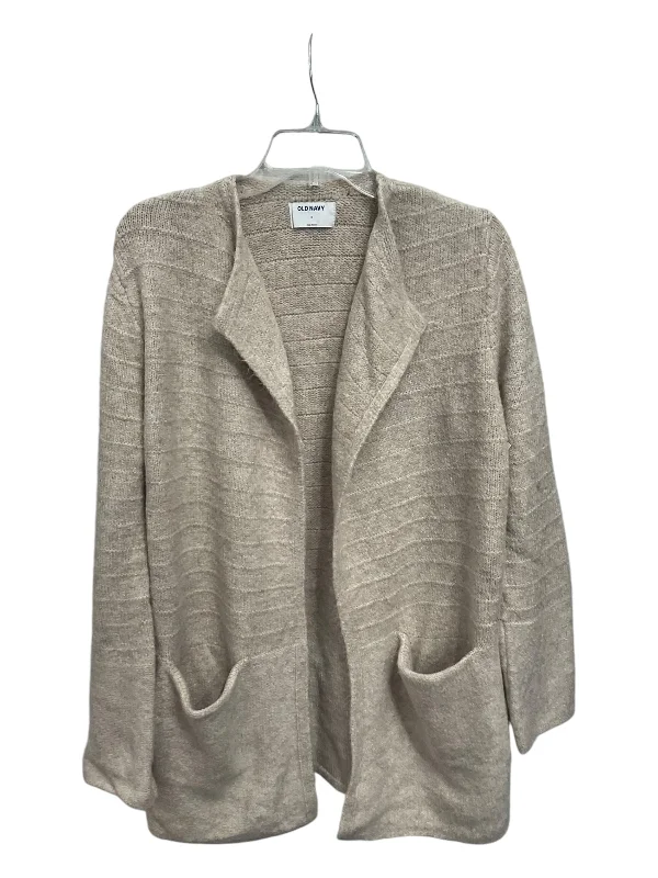 Women's Cable Knit SweatersSweater Cardigan By Old Navy In Tan, Size: M