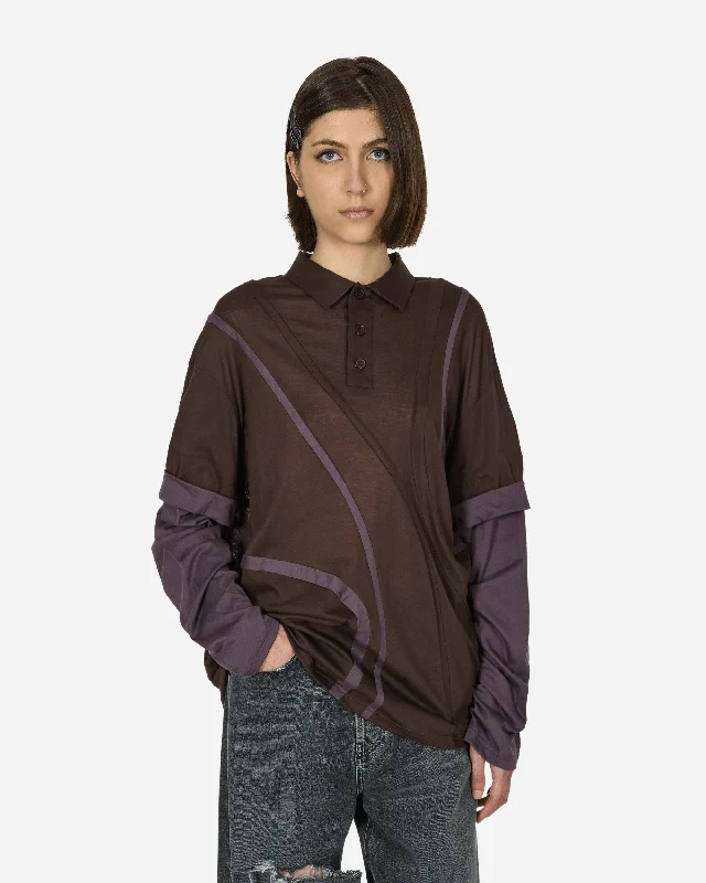 Women's Long-Sleeve BlouseHamish Polo Brown / Lilac