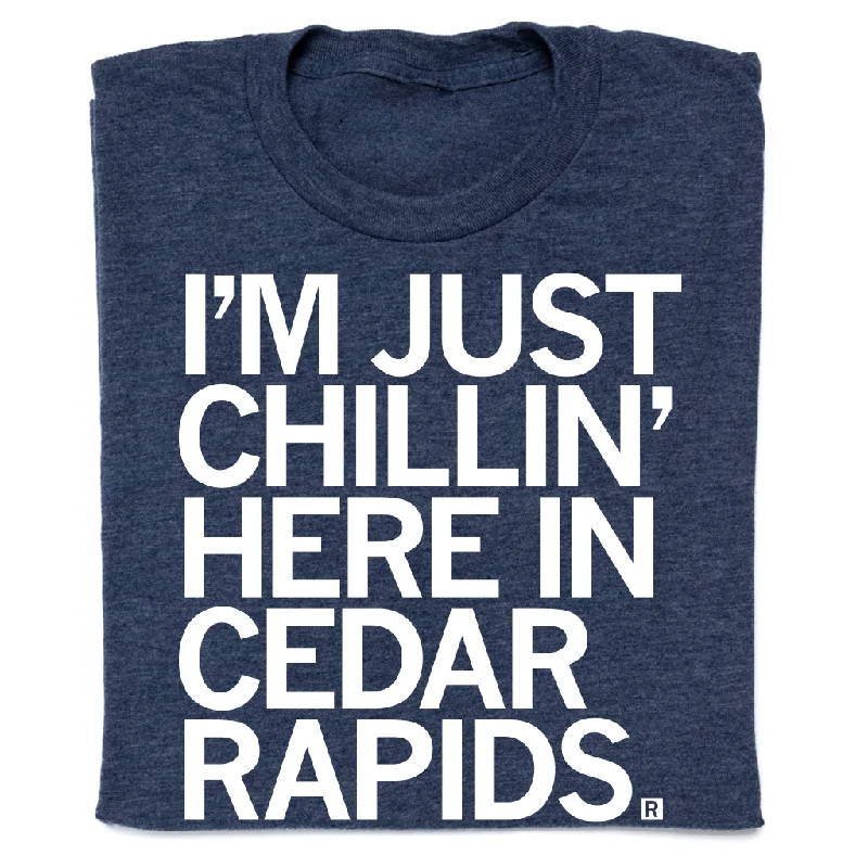 Women's Blouse with Lapel CollarChillin' In Cedar Rapids