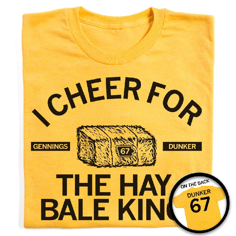 Women's Blouse with Shawl CollarI Cheer For The Hay Bale King Graphic