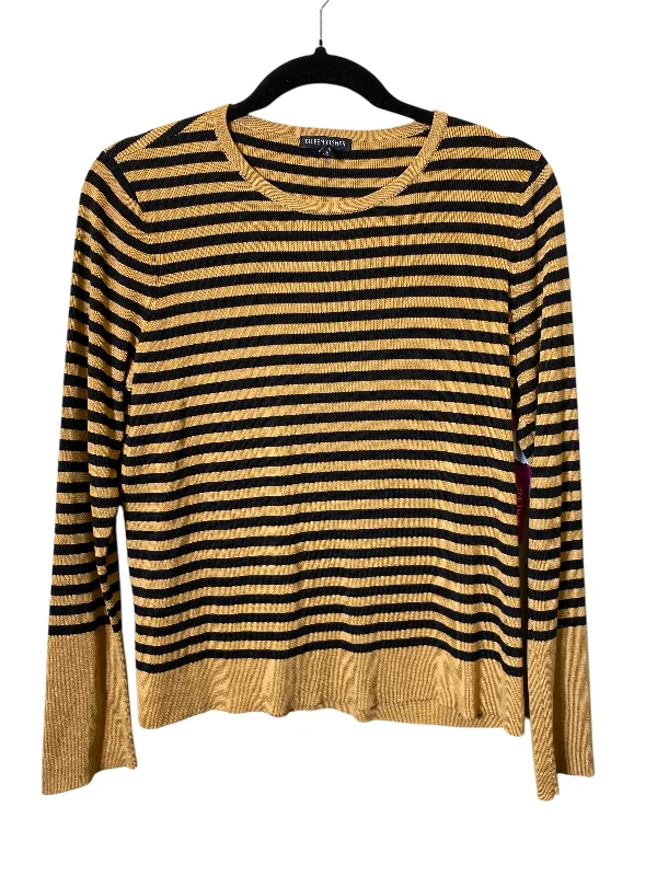 Women's Keyhole Collar SweatersSweater By Eileen Fisher In Striped Pattern, Size: M