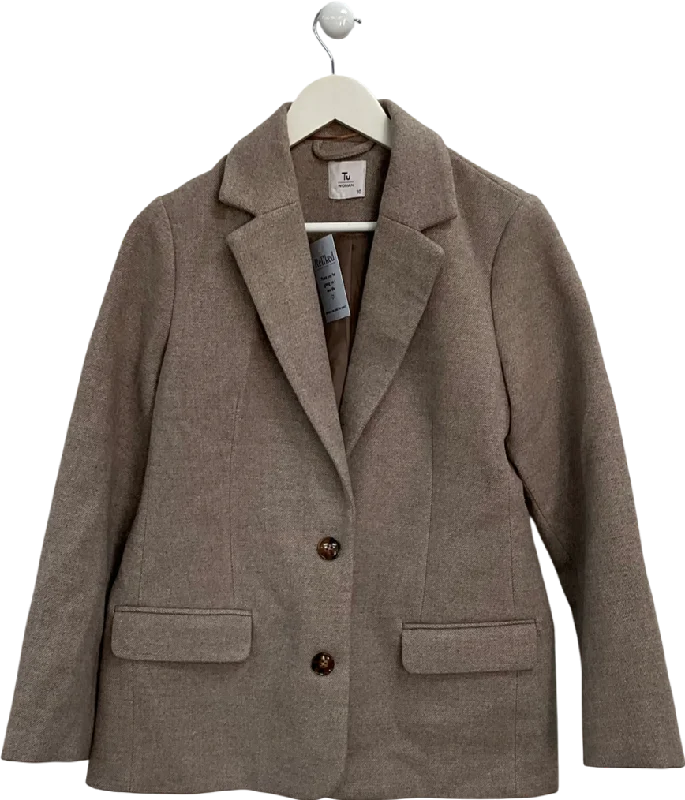 Women's Sweetheart Collar SweatersTU Beige Melange Twill Blazer UK 10