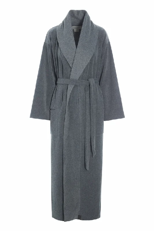 floral print women's pajamasBATHROBE WOMEN MAXI - 7128 MAXI - GREY