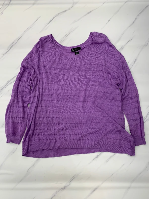 Women's Patterned SweatersSweater By Lane Bryant In Purple, Size: 3x