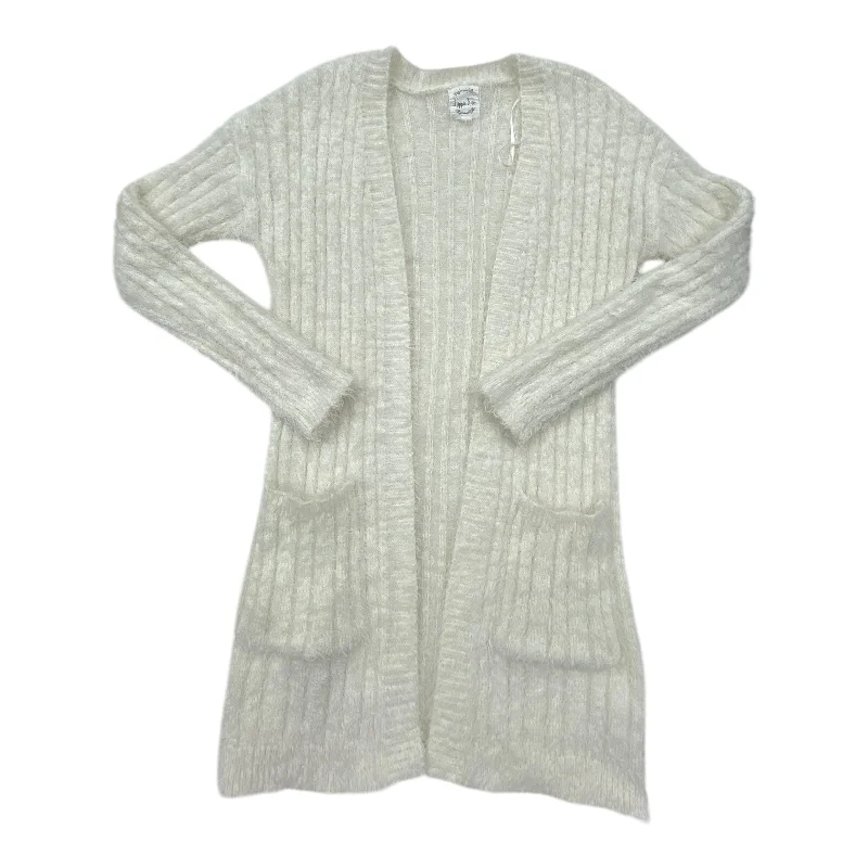 Women's Narrow Collar SweatersSweater Cardigan By Hippie Rose In White, Size: S