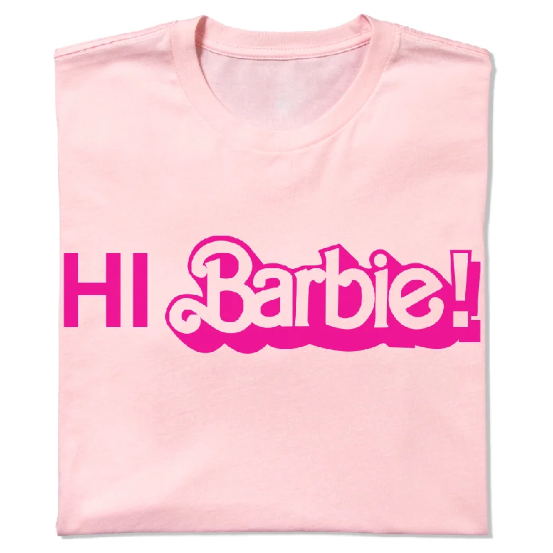 Women's Blouse with U-Shaped NeckHi Barbie