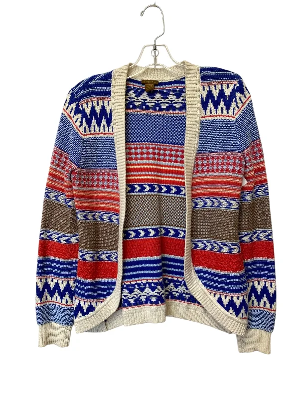 Women's Collarless Design SweatersSweater Cardigan By Copper Key In Multi-colored, Size: S