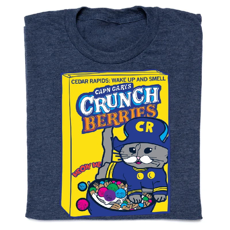 Women's Blouse with Collarless DesignSmell the Crunchberries Gary Graphic Full Color