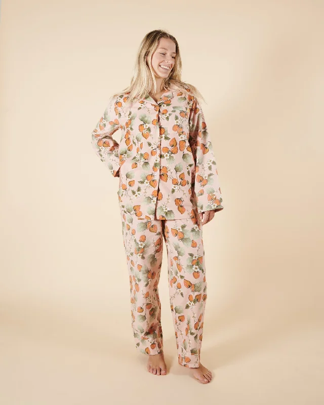 women's pajamas with an elasticized cuffsThe Patch Flannelette Adult Long Sleeve Shirt & Pant Pyjama Set