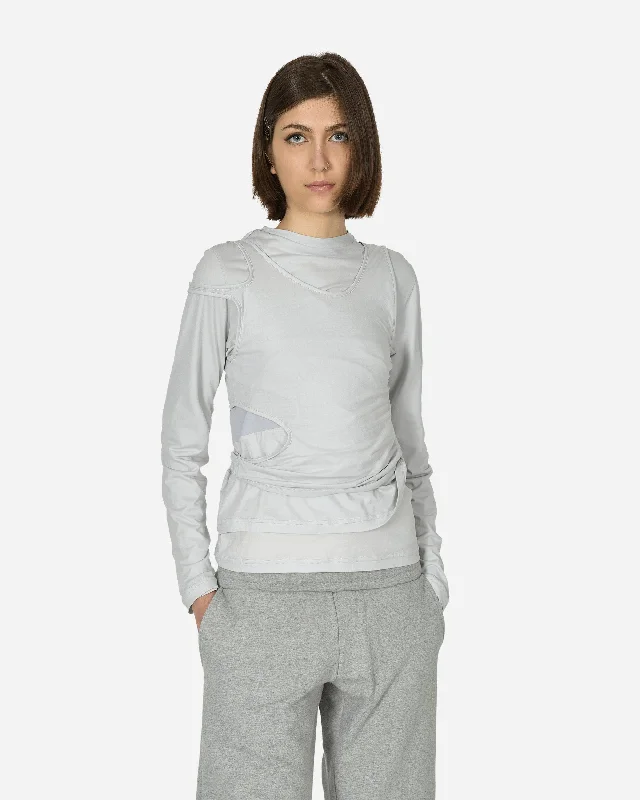 Women's V-Neck BlouseJulien Longsleeve Top Light Grey