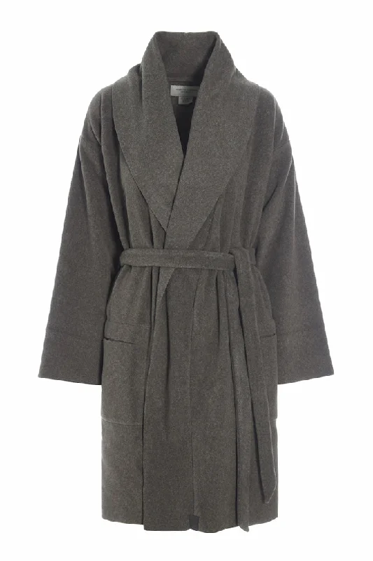 women's pajamas with breathable fabricBATHROBE WOMEN MINI - 7128 MINI - BARK