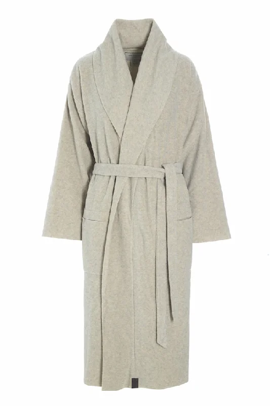 women's pajamas featuring animal printsBATHROBE WOMEN MIDI - 7128 MIDI - SAND