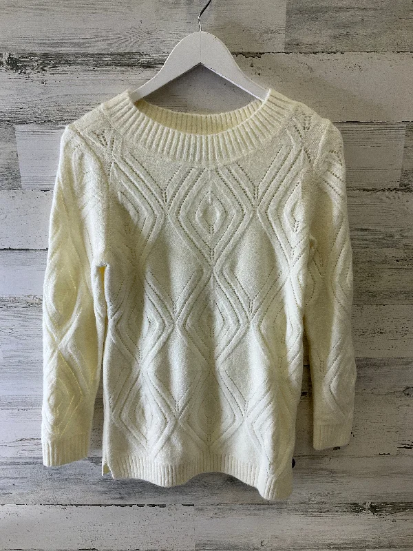 Women's Shirt Collar SweatersSweater By Talbots In Cream, Size: Xs