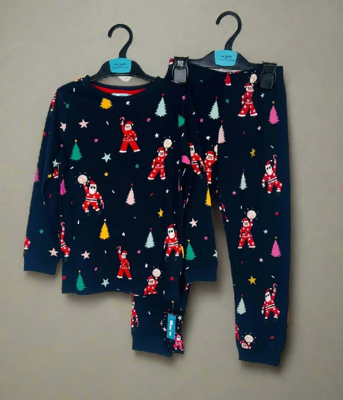 women's pajamas with drawstring waistChildren's Disco Santa Festive Pyjama Set