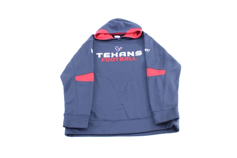 Women's PeacoatsReebok Embroidered Houston Texans Football Pullover Hoodie