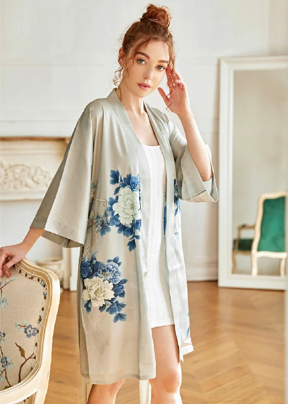 women's pajamas with snap buttonsAoi Kimono Robe