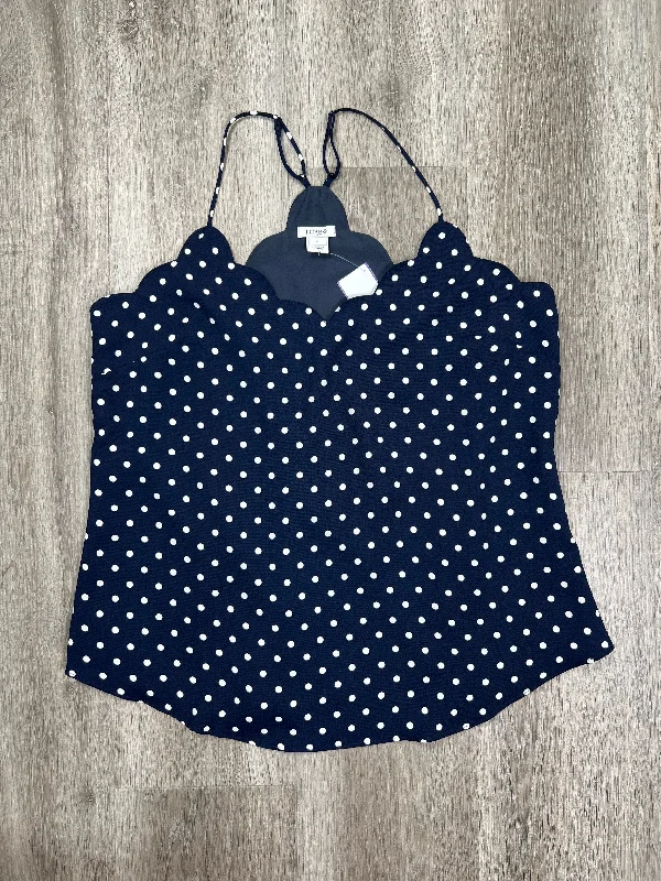 Women's Blouse with EmbroideryPolkadot Pattern Blouse Sleeveless J. Crew, Size M