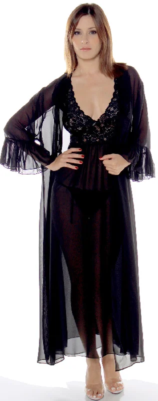 women's pajamas made in USAWomen's Chiffon Long Robe #3074