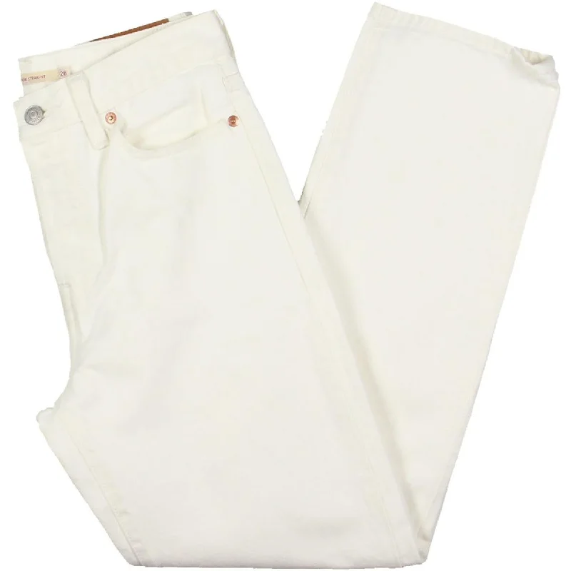 Women's Jodhpurs with Rounded CollarWomens Cotton High Rise Straight Leg Jeans