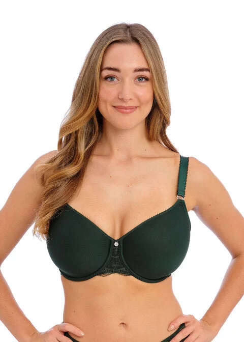 plus-size underwire bra with wide underbandReflect Deep Emerald Uw Moulded Spacer Bra