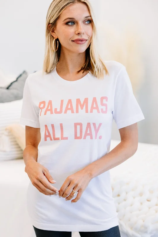 Women's Classic ShortsPajamas All Day White Graphic Tee