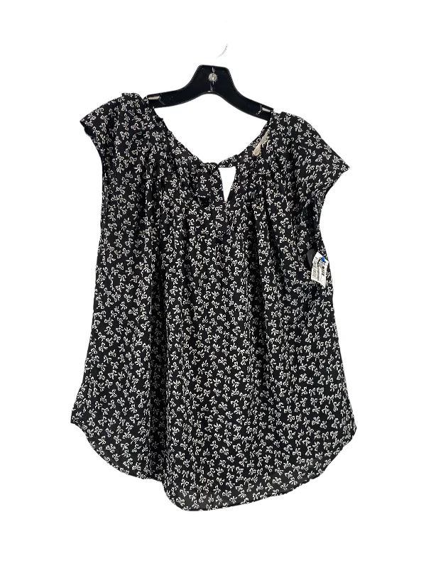 Women's Blouse with Shawl CollarBlack Blouse Sleeveless Lc Lauren Conrad, Size L