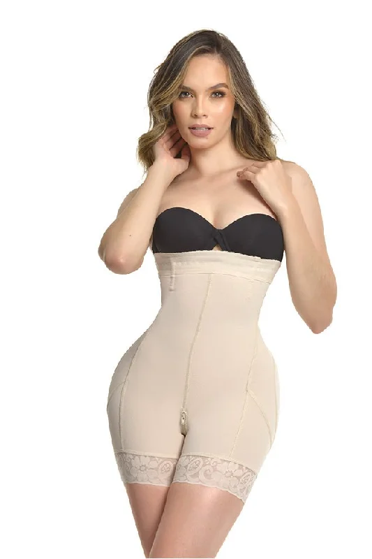 lace-up corset shapewear for waist trainingSHORT PUSH UP TALLE SÚPER ALTO CON REALCE MAXI