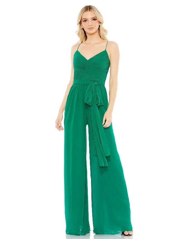 Women's Jumpsuits with Lapel CollarMac Duggal 2651 Long Formal Prom Jumpsuit