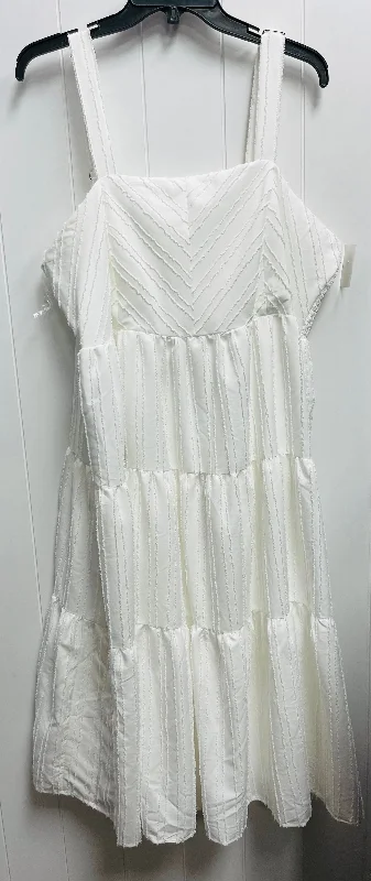 Women's Wide-Neck DressesDress Party Midi By Indigo Soul In White, Size: 2x