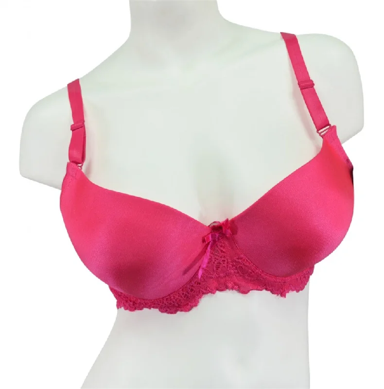 plus-size full-bust braPlus-Size Hot Pink Full Coverage Bra