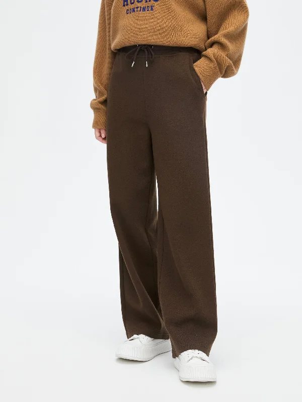 Women's Versatile ShortsWool Knit Wide Leg Pants