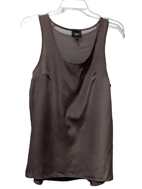 Women's Blouse with Collarless NeckTaupe Blouse Sleeveless Mossimo, Size Xs