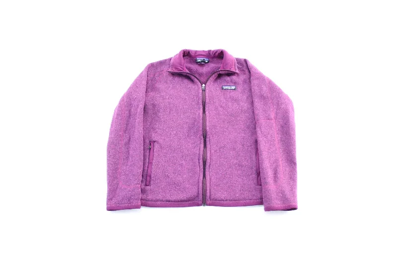 Women's Coats with Fur Trimmed BeltWomen's Patagonia Logo Patch Purple Zip Up Jacket