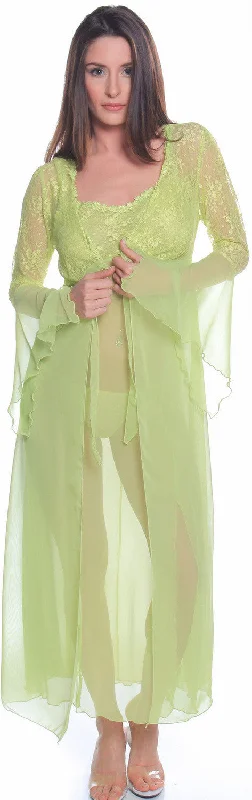 women's pajamas with a touch of luxuryWomen's Chiffon Fitted Long Robe #3059