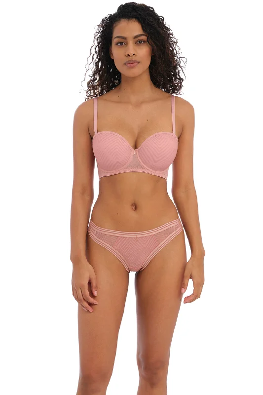 plus-size underwire balconette braFreya | Tailored, Tanga (Ash Rose)