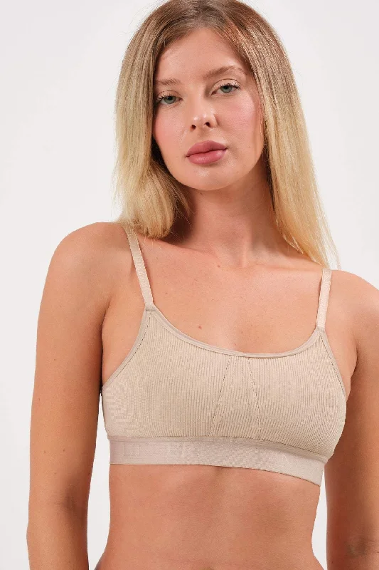 plus-size backless bra with clear strapsBloom Bralette Begie