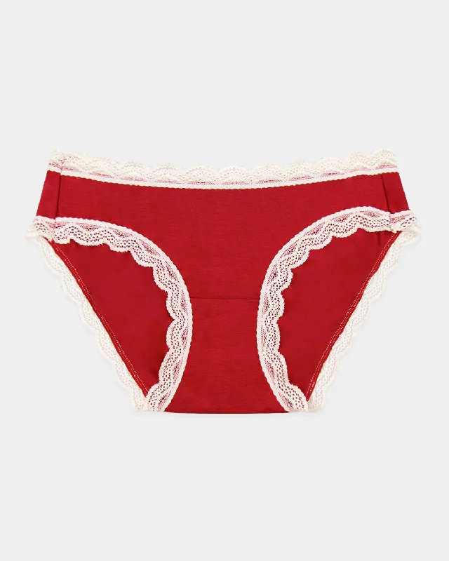 lightweight cotton briefs with a soft and stretchable fabric for everyday comfortThe Original Brief -  Scarlet and Candlelight