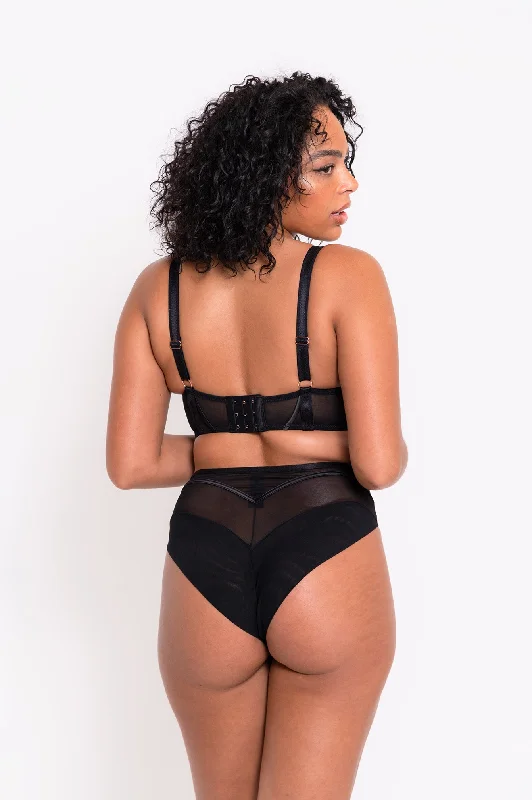 women's underwear made from bamboo fiberSenses High Waist Brief -Black