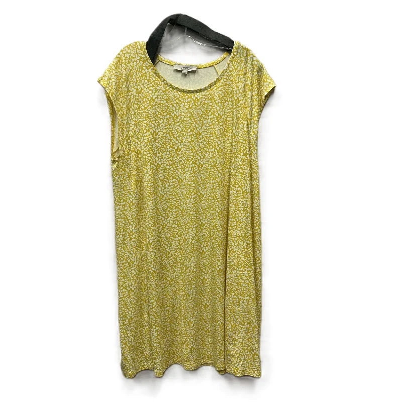 Women's Sleeveless DressesDress Casual Midi By Loft In Yellow, Size: 1x