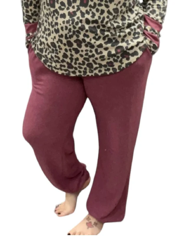 Women's Jodhpurs with Wide CollarPullover Jogger In Mauve