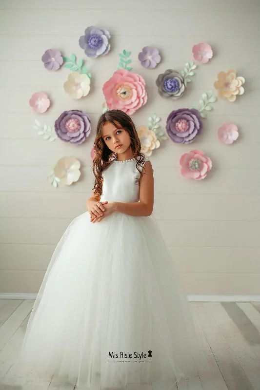 Women's Polka Dot SkirtsBall Gown Tulle Skirt Flower Girl Dress