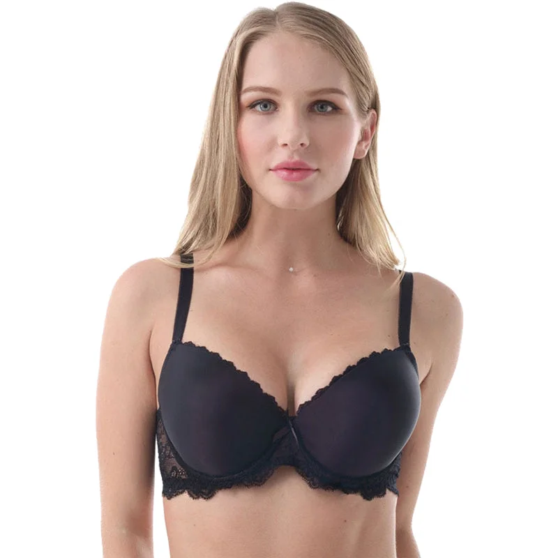 racerback sports braFlattering and Supportive: Underwired Plus Size Lace Bra | Your Ultimate Comfort and Style (Black)