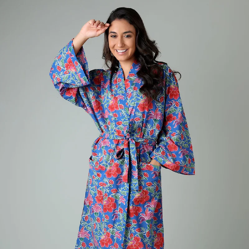 women's pajamas with elastic waistbandsClarence Indigo Robe