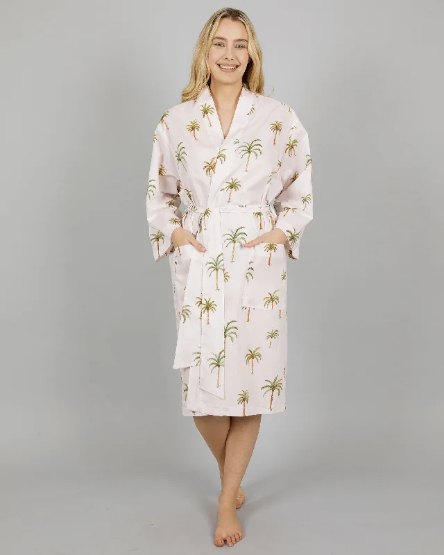 women's pajamas featuring floral embroideryWomens Woven Gown Palm Beach