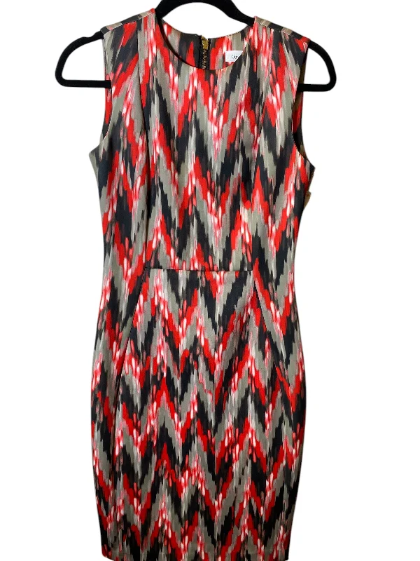 Women's Mandarin Collar DressesDress Casual Midi By Calvin Klein In Multi-colored, Size: 2