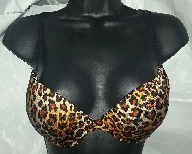 plus-size minimizer underwire braWomens Beautiful Leopard Print Padded Push-Up Bra