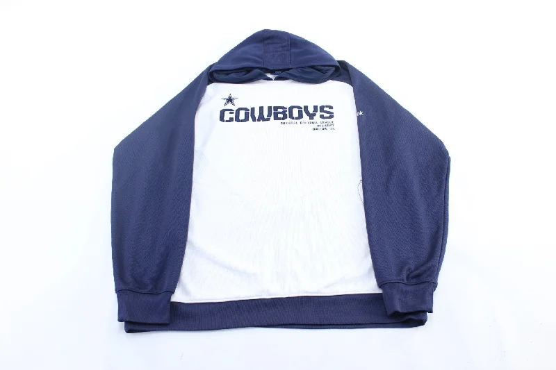 Women's Quilted CoatsReebok Embroidered Logo Dallas Cowboys Pullover Hoodie