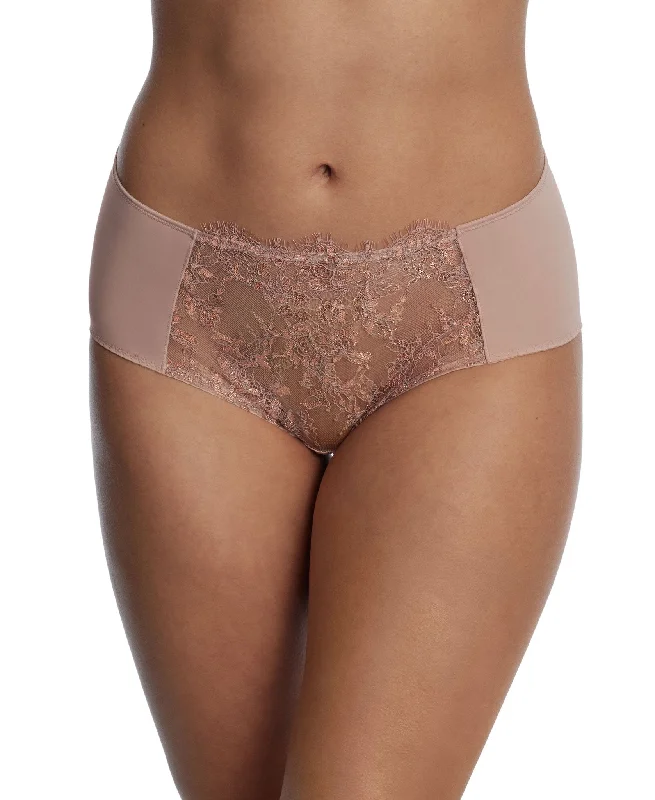 floral lace thong panties with a high-cut design and stretchable waistbandEntice Full Coverage Lace Brief