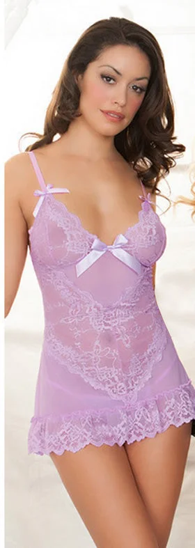 women's pajamas for those who love to indulgePurple Sexy Mini Dress Set