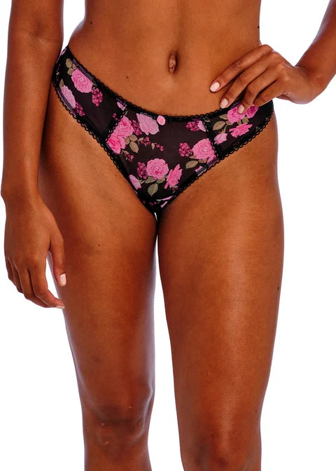 wireless mastectomy bra with soft cupsRose Blossom Black Rose Thong